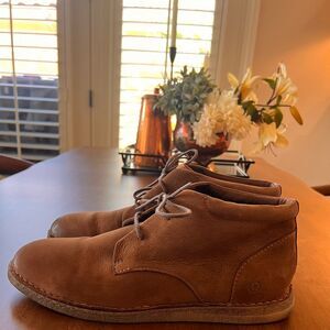 Born Sampson Men Brown Suede Leather Chukka Ankle Boots Sz 13M Lace-Up Comfort